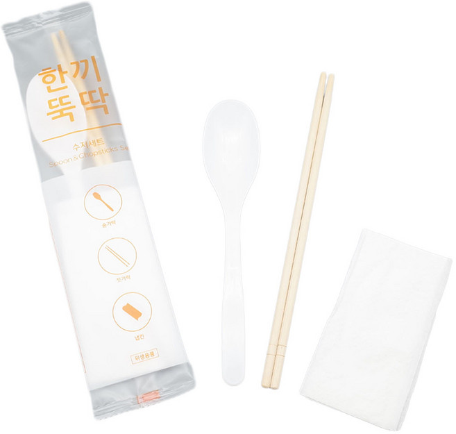 엠엔피 한끼뚝딱 OPP 수저냅킨세트, 2개, 50세트