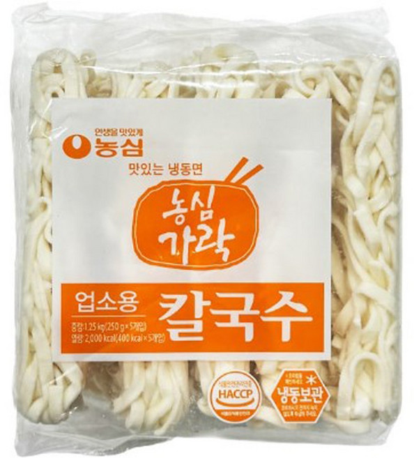 농심 냉동 가락칼국수, 4개, 1.25kg