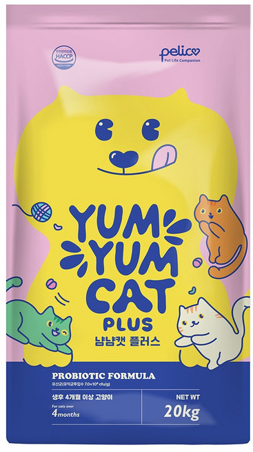 펠리코 냠냠캣 플러스 20kg 고양이사료 길고양이 길냥이 대용량, 1개