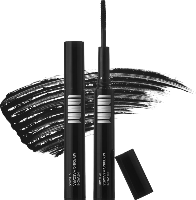 인투니 NEW 슬림 브러시 에어픽싱 마스카라, 블랙, 1개