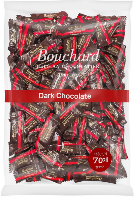 부샤드 다크 초콜릿 대용량 코스트코 초콜렛 70개(개별포장), 1개