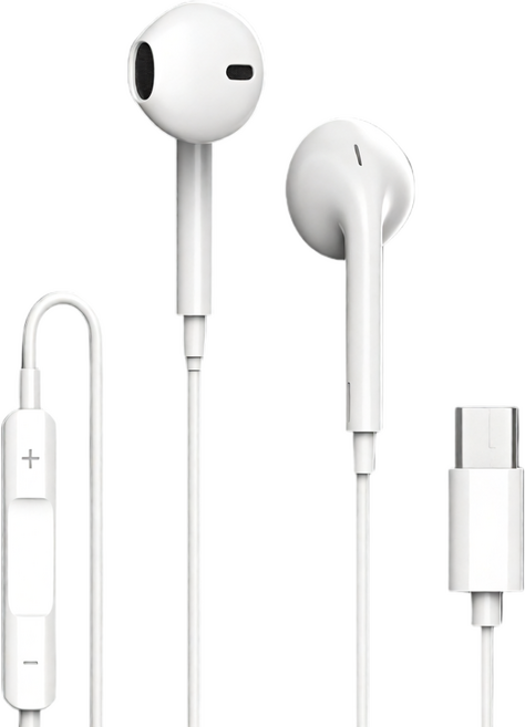 오디너 C타입 애플 유선 이어폰 삼성 컴퓨터, 화이트, 오픈형