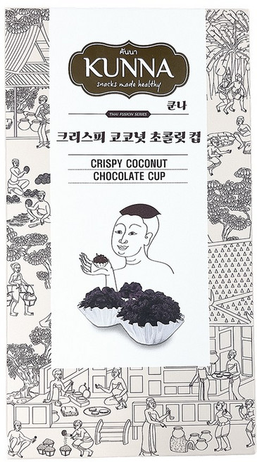 쿤나 크리스피 코코넛 초콜릿 인 컵, 90g, 2개