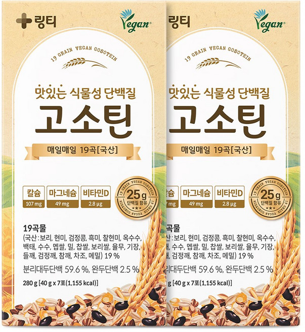 링티 고소틴 미숫가루맛 7p, 280g, 2개