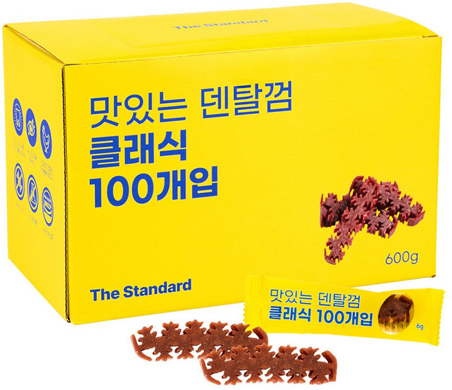 더스탠다드 맛있는 덴탈껌 구강&눈 클래식 가수분해 저알러지 양치껌, 1개, 600g, 구강&눈(클래식)
