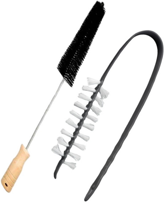 클릭앤샵 세탁기 틈새 브러쉬 곰팡이 청소솔, 화이트.와이어블랙, 2개