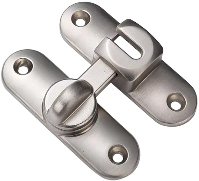 리빙아이 잠금장치 걸고리 미닫이 여닫이 겸용 오도시 걸쇠 잠금고리, 실버, 1개