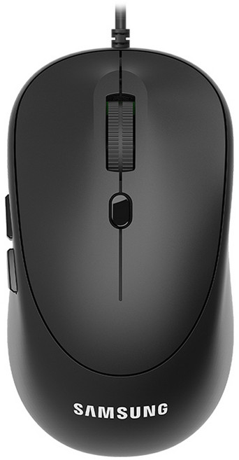 삼성전자 6버튼 저소음 유선 마우스 SM-U2100QB 사무용 가정용, 블랙