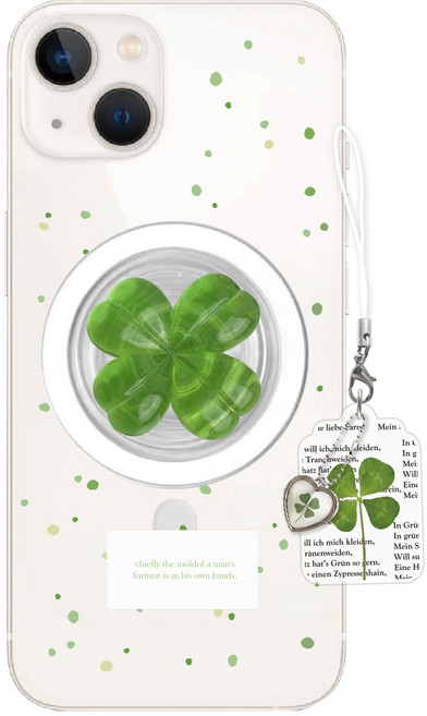 네잎 클로버 맥세이프 카드 수납 지갑 그립톡 스마트톡 케이스 폰케이스