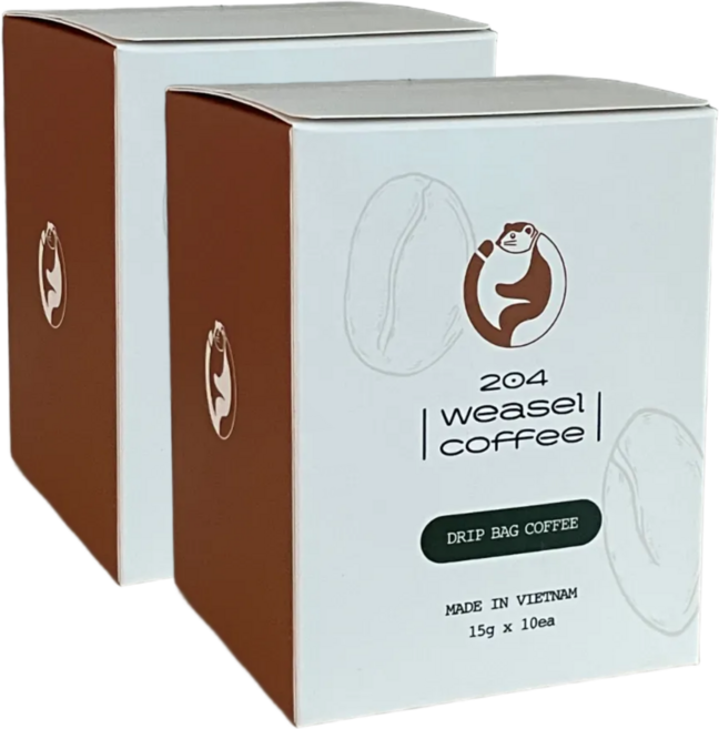 베트남 위즐 족제비똥 원두 드립백 티백 커피 핸드드립, 2개, 10개입, 15g