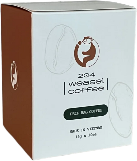 베트남 위즐 족제비똥 원두 드립백 티백 커피 핸드드립, 1개, 10개입, 15g