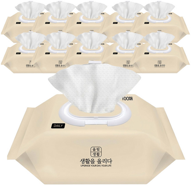 올림생활 피톤치드 물티슈, 10개