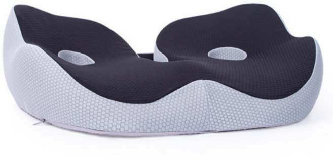 MNG 장시간 착석용 중앙홀 조절식 치질 방석, 1개, 블랙