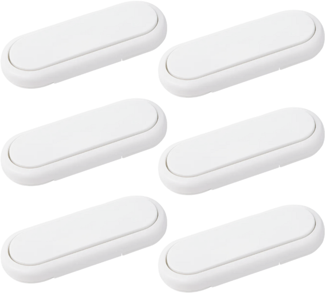 탈론나인 초강력 안전 원터치 멀티 잠금장치 6P 세트, 크림 화이트, 1개