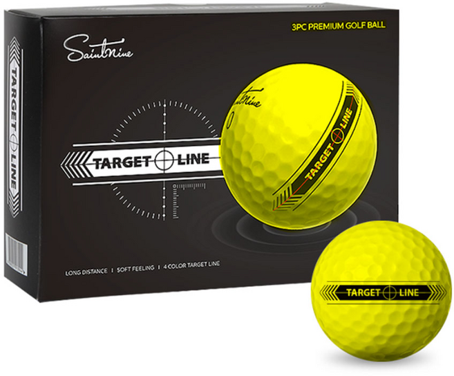 세인트나인 타겟 라인 골프볼 (3피스), 1개, 12개입, 옐로우