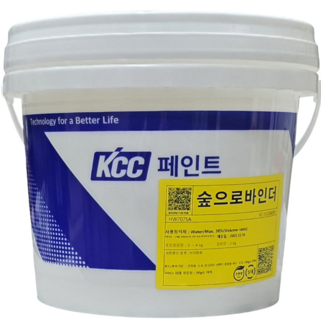 Kcc 숲으로 바인더 멀티 프라이머 접착 강화제+로라 붓, 바인더+미니로라세트, 3kg, 1개