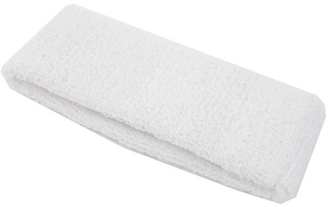 도매짱 스포츠 헤어 밴드 / 땀밴드 헬스 보호대 (domejjang), 화이트, 1개