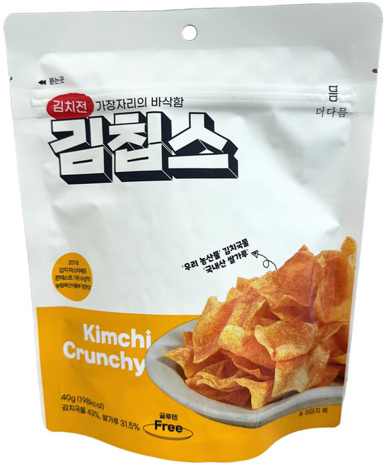 더다믐 김치부각 김칩스, 40g, 3개