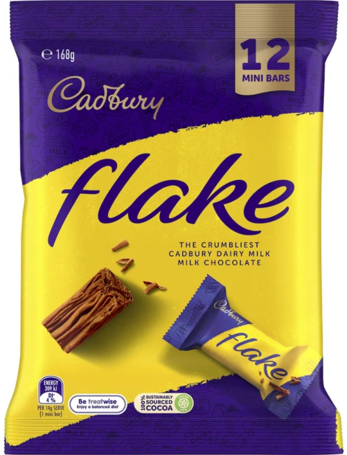 호주 캐드버리 초콜릿 플레이크 쉐어팩 12개입 Cadbury Flake Sharepack 12pk, 1개, 168g - 쿠팡