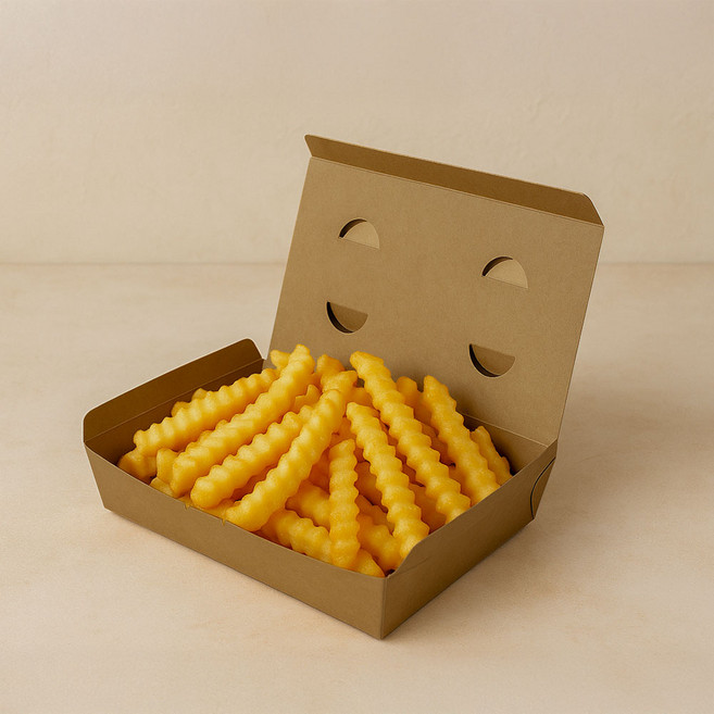 크라프트 종이도시락 사이드박스 소(300개입) 탕수육 치킨 튀김 만두, 1개, 300개입