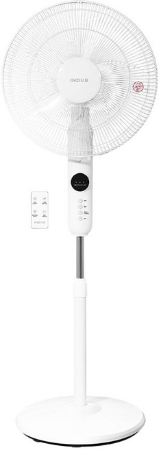 인더스 16인치 키높이 스탠드 리모컨 대형 선풍기 거실 가정용 업소용 IN-A16, 화이트