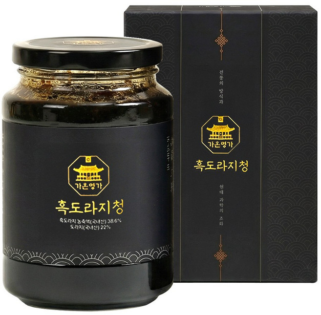 도라지함량 60.6% 가온명가 흑도라지청 구증구포 도라지청, 600g, 1개, 1개입