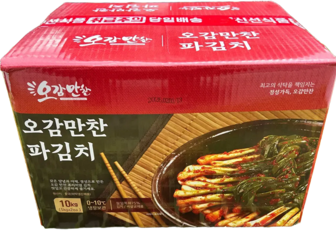 오감만찬 대용량 쪽파 파김치 HACCP 인증 업소용, 5kg, 1개