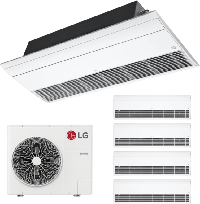 LG 휘센 신형 시스템에어컨 아파트 천장형 프리미엄 설치비별도 [부산/경남], 매립배관형, 4대 설치 (18+6+5+5평/4마력)
