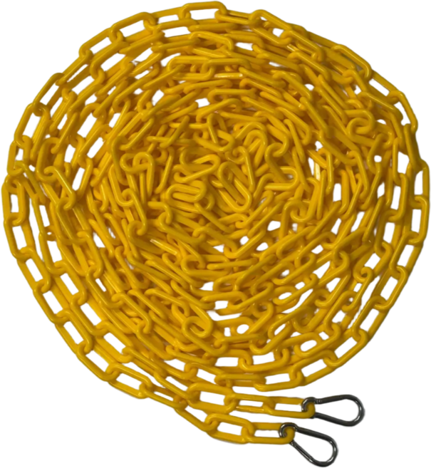 그로윅스 플라스틱 체인+스텐 비너 세트, 노랑, 1세트