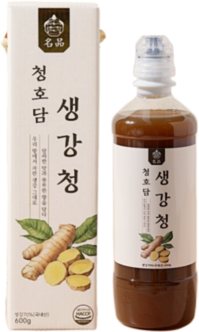 청호담 안동 생강청 생강차 생강원액, 3개, 1개입, 600g