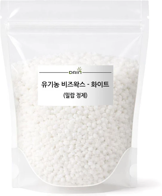 [다인] 유기농비즈왁스(밀랍 정제)-화이트- 화장품만들기, 1개, 1kg - 쿠팡