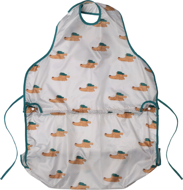 오우아스튜디오 자기주도 이유식 턱받이 식탁일체형 2way 지퍼형, 1개, 1개입, 멀티 나시형 럭키 그레이