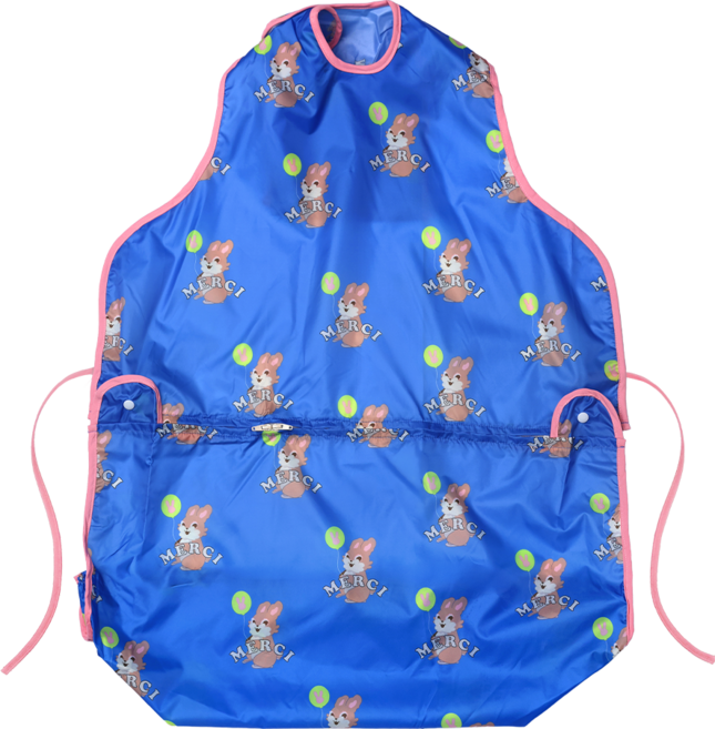 오우아스튜디오 자기주도 이유식 턱받이 식탁일체형 2way 지퍼형, 1개, 1개입, 멀티 나시형 졸리 블루