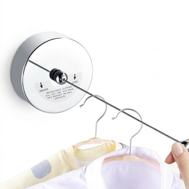 베란다 와이어 빨래건조대 빨랫줄, 1개, 304스텐실버