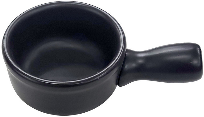 도자기 내열 퐁듀 직화 팬 접시 치즈 불판 냄비 3size, free, 소 130x65mm