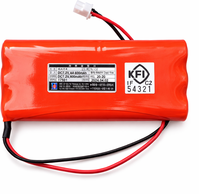 현대방재 계단통로유도등용 배터리 AA7.2v600mAh 소방예비전원 그린파워, 10개