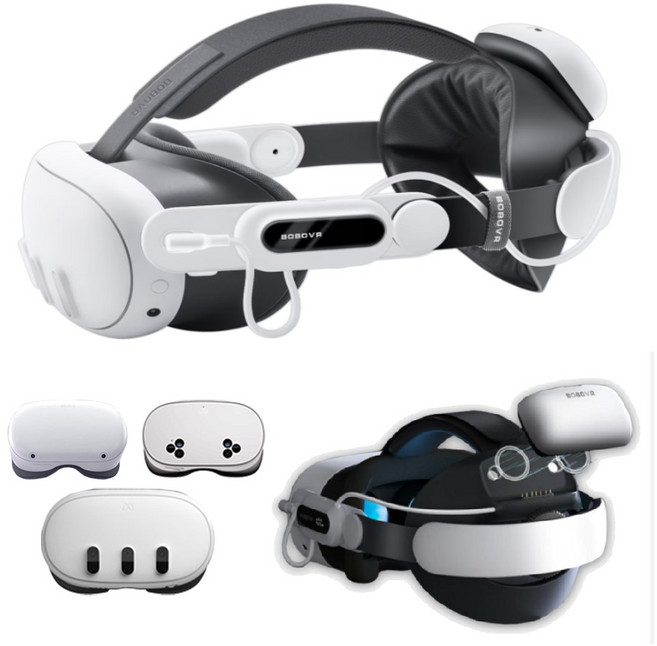 VR연구소 메타퀘스트3/3S BOBOVR E3PRO 엘리트 스트랩 악세사리 배터리 포함, 1개, 퀘3/3s BOBOVR E3 PRO 배터리엘리트스트랩