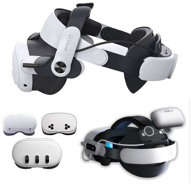 보보브이알 메타퀘스트3 배터리 헤일로 헤드 스트랩 M3 PRO, 1개