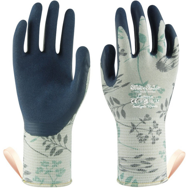 토와 루미너스 위드가든 라텍스 코팅 원예 장갑, 허브8/M(5161), 1개