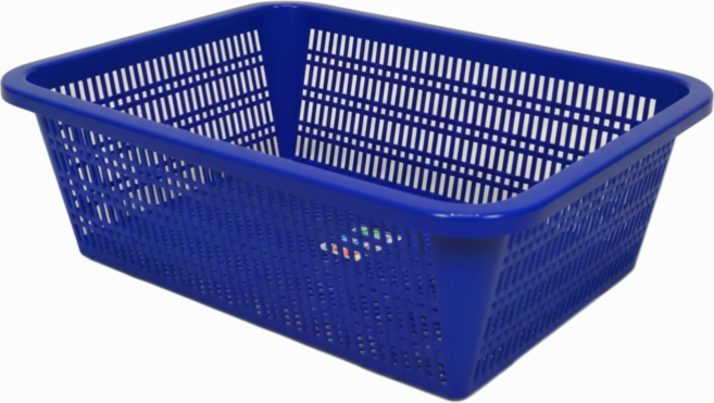 특깊은 사각소쿠리(10p) 플라스틱 직사각 바구니 다용도 바스켓, 1세트, 블루