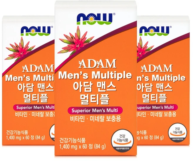나우푸드 아담 맨스 멀티비타민 60정 3박스 6개월분 - 쿠팡