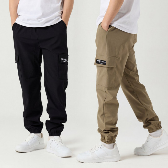 오로꼬 1+1 남자 밴딩 플렉스 조거팬츠 카고