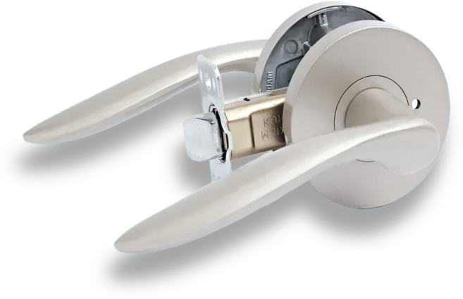 모던유로 방문 손잡이 국산 심플 문고리 버튼형, 커비 그레이, 1개