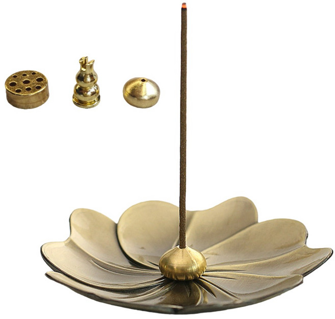 글로즈온 황동 향꽃이 4종세트 향받침대 인센스스틱 홀더