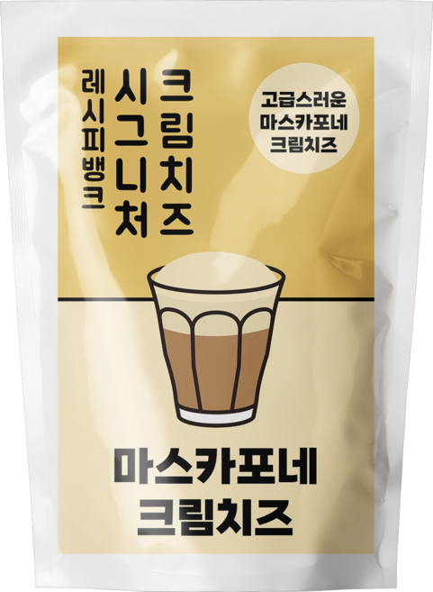 레시피뱅크 크림치즈파우더 마스카포네치즈 라떼, 1개입, 1개, 500g