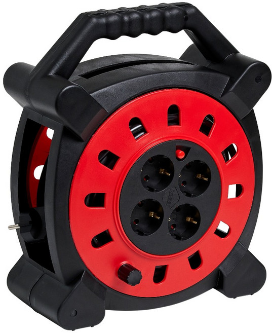 다목적 전기릴선 연장선 20미터 4구형 케이스형 레드, 20m, 1개