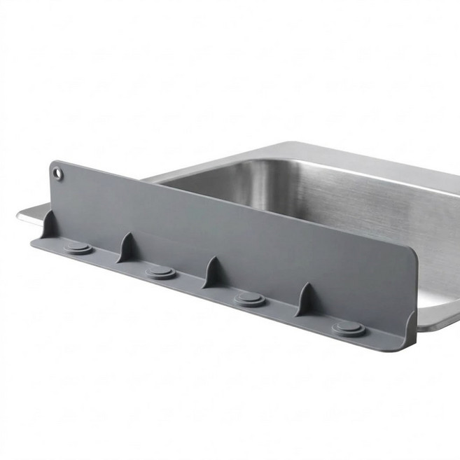 하우스키핀 물튀김방지 실리콘 싱크대 물막이 높이 10cm, 그레이, 1개