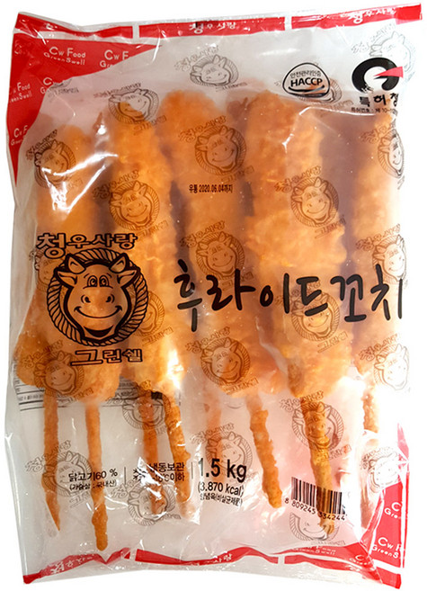 청우 후라이드 꼬치 150gx10개입 1.5kg, 1세트