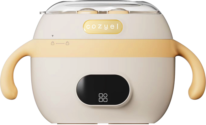 코지엘 휴대용 이유식 포트 대용량 배터리, 아이보리 / 450ml