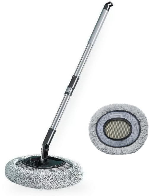 플라인 길이조절 세차 밀대 브러쉬, 1개, 블랙